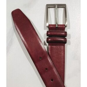 Allen Edmonds  Wide Basic Brown Calfskin Leather Belt USA Made 36